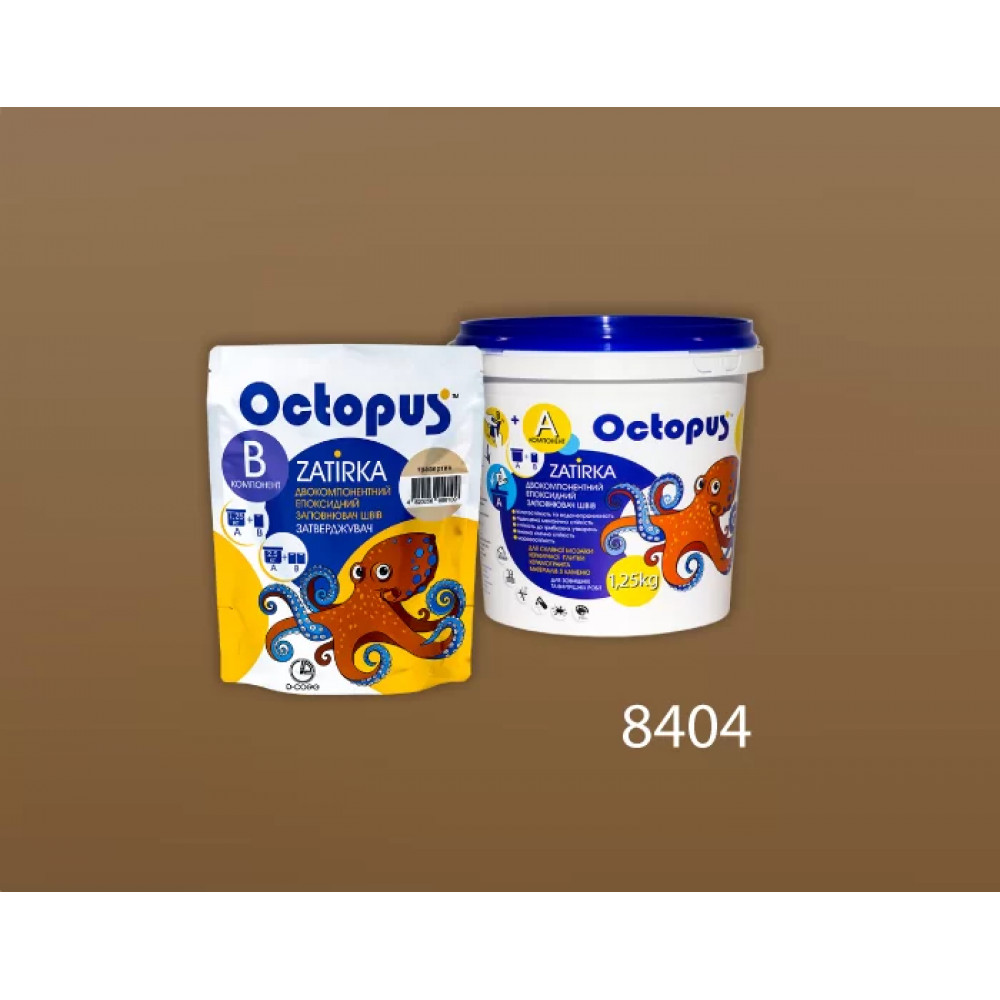 Двухкомпонентная эпоксидная затирка Octopus Zatirka цвет пастельный 8404 1,25 кг (8404-1)