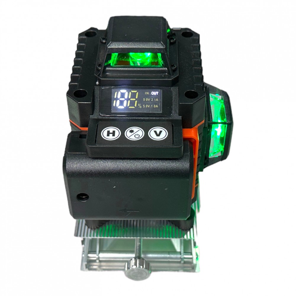 Лазерный уровень 4D ТехнПромінь (зеленый луч), 2 аккумулятора (1108204D)