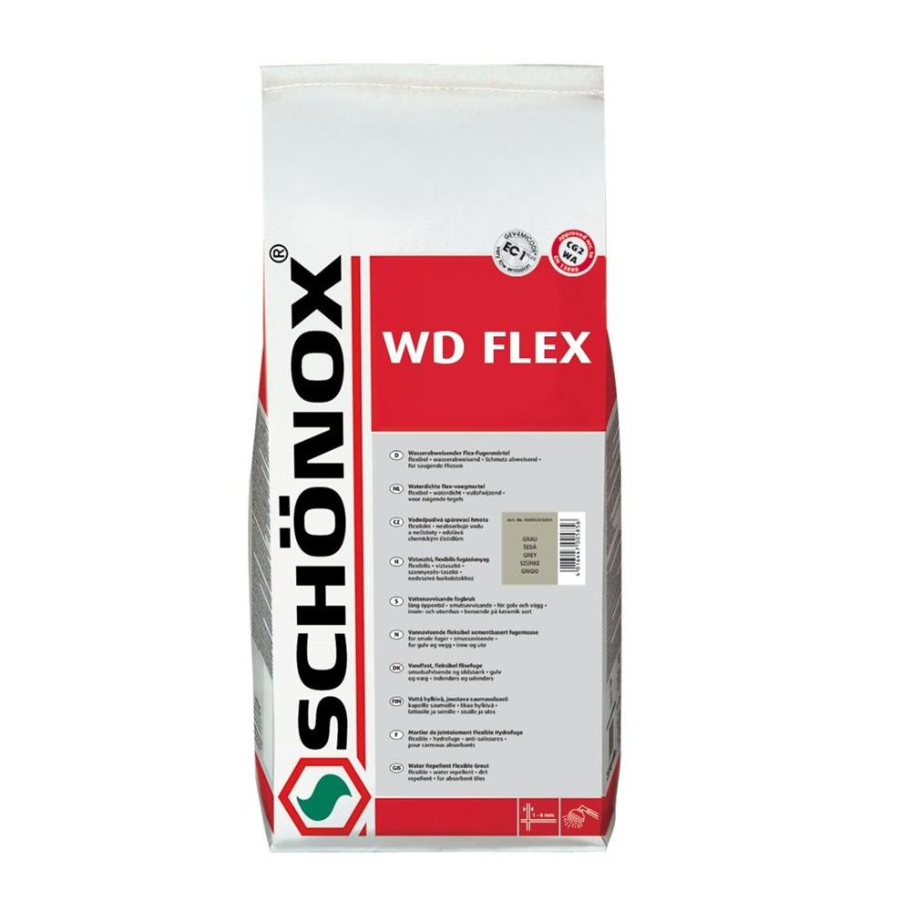 Затирка цементна еластична, біла SCHÖNOX WD Flex / 4x5 kg (582582)