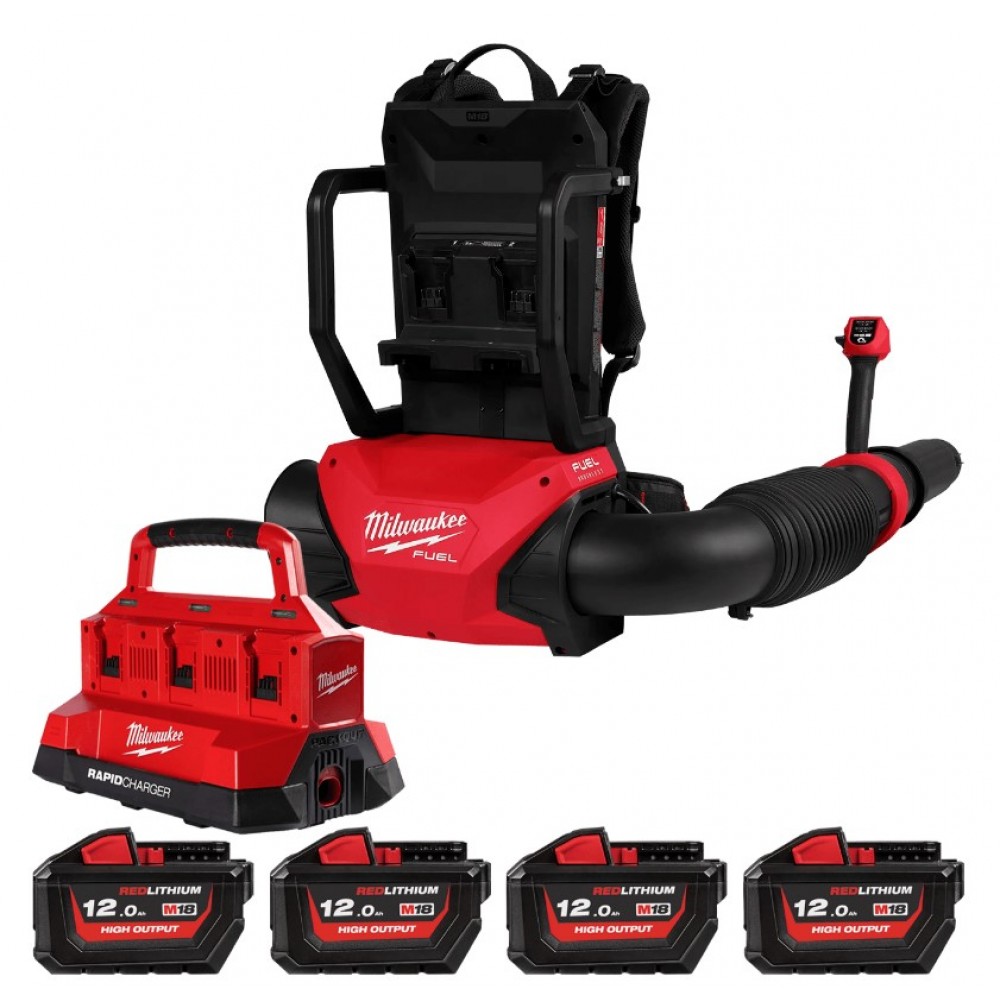 Повітродувка акумуляторна безщіткова MILWAUKEE M18 F2BPB-124 DUAL-BAT (4933493213)