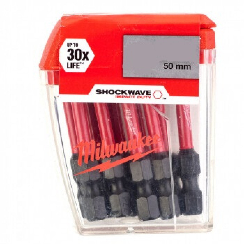 Бита Milwaukee PH2 SHOCKWAVE 50 мм, 10 шт. (4932430855)