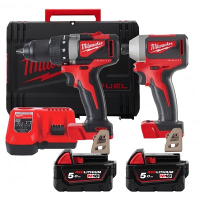 Набір із двох інструментів безщіткових акумуляторних Milwaukee M18 BLPP2B2-502X (4933464594)