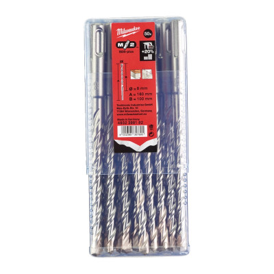 Бур SDS+ M2 8x160 (50 шт) MILWAUKEE (4932399182)