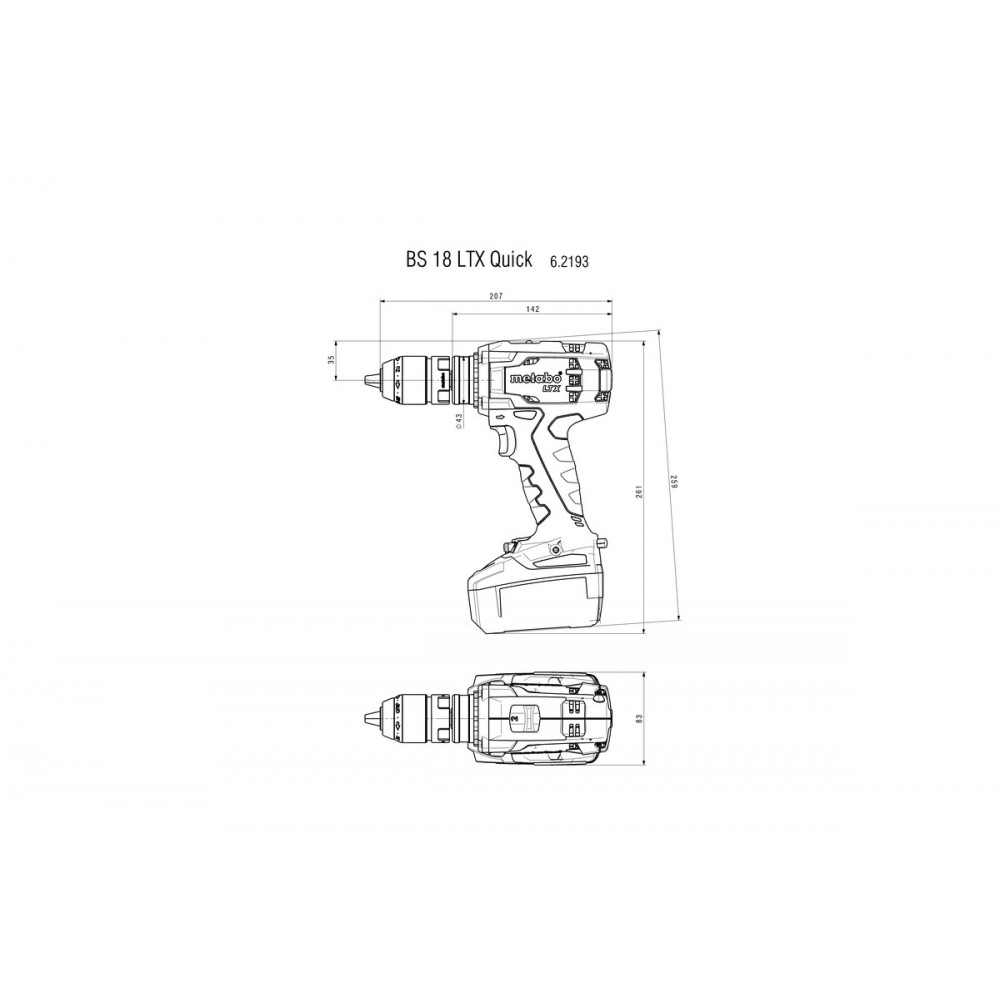 Аккумуляторная дрель-шуруповерт Metabo BS 18 LTX Quick (602193840)