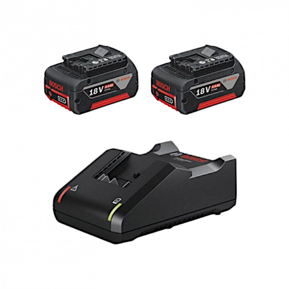 Зарядное устройство Bosch GAL 18V-40 + 2 аккумулятора Bosch GBA 18V Li-Ion 18 В/4 Ач (1600A019S0)