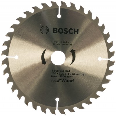 Пиляльний диск Bosch Eco for Wood 160x20/16-36T (2608644374)