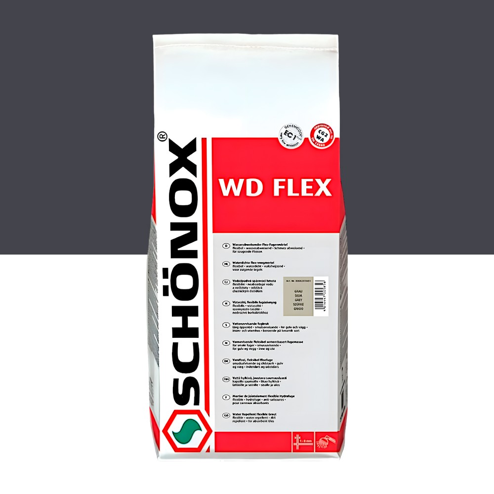 Затирка цементна еластична, Антрацит SCHÖNOX WD Flex / 4x5 kg (582561)