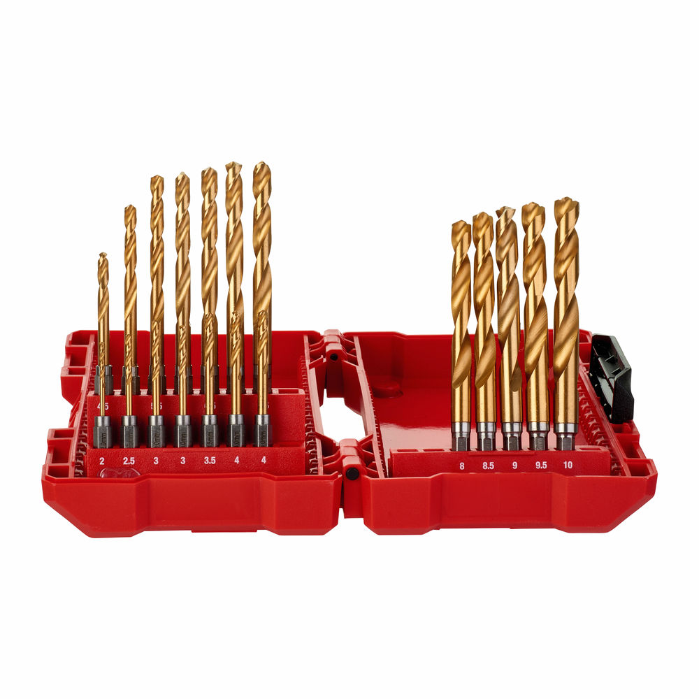 Набор сверл по металлу Milwaukee RedHEX HSS-G TiN 19 шт. (48894760)