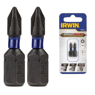 Біта IRWIN IMPACT PRO 1/4" 25мм PH1, 2 шт (IW6061301)