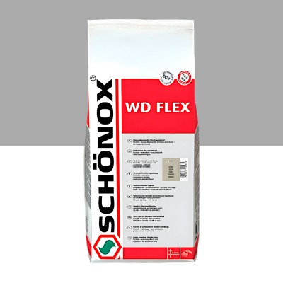 Затирка цементная эластичная, Темно-серая SCHÖNOX WD Flex / 4x5 kg (582571)