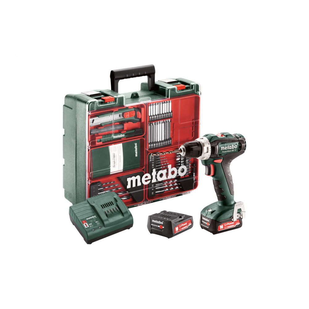 Акумуляторний дриль-шуруповерт Metabo PowerMaxx BS 12 Set (601036870)