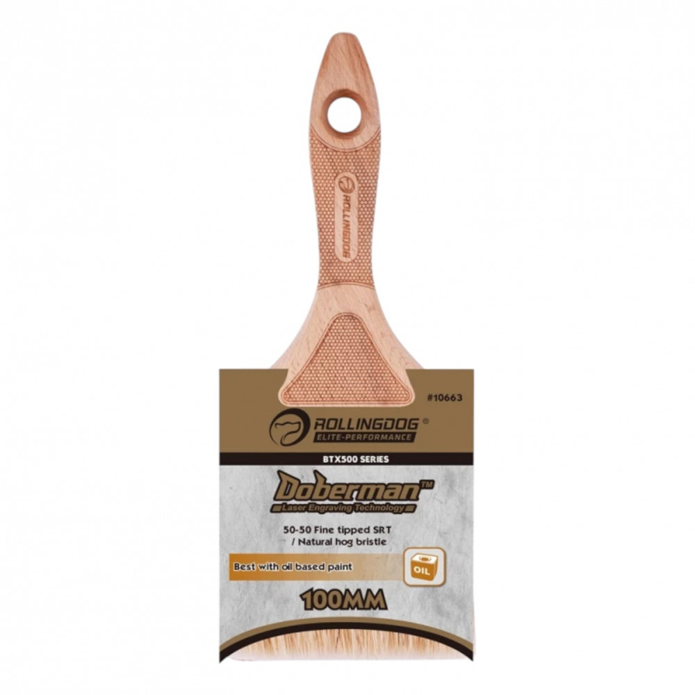 Кисть Rollingdog BTX500 100мм, прямой срез, смешанная щетина, серия Elite (10663)