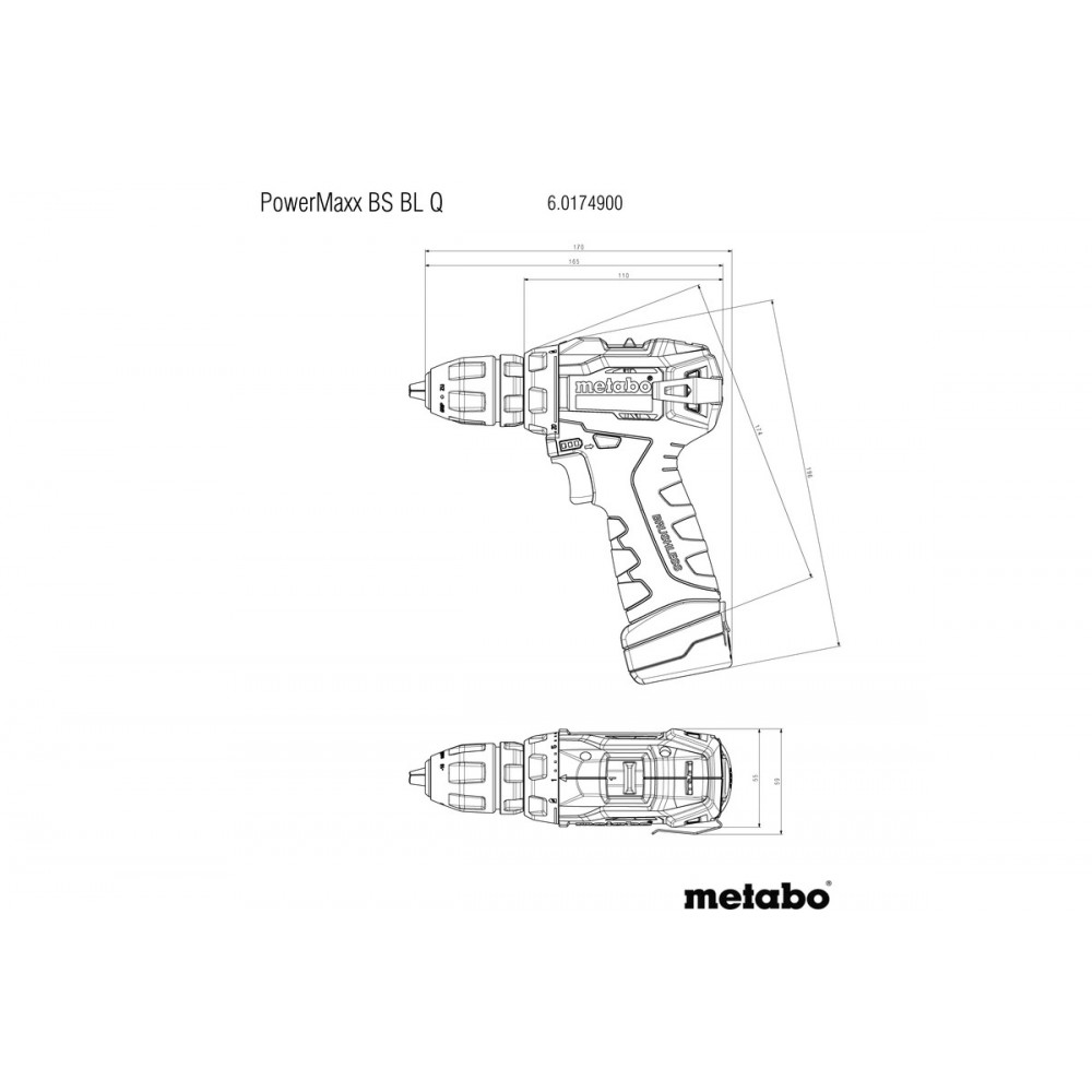 Акумуляторний дриль-шуруповерт Metabo PowerMaxx BS BL Q (601749500)