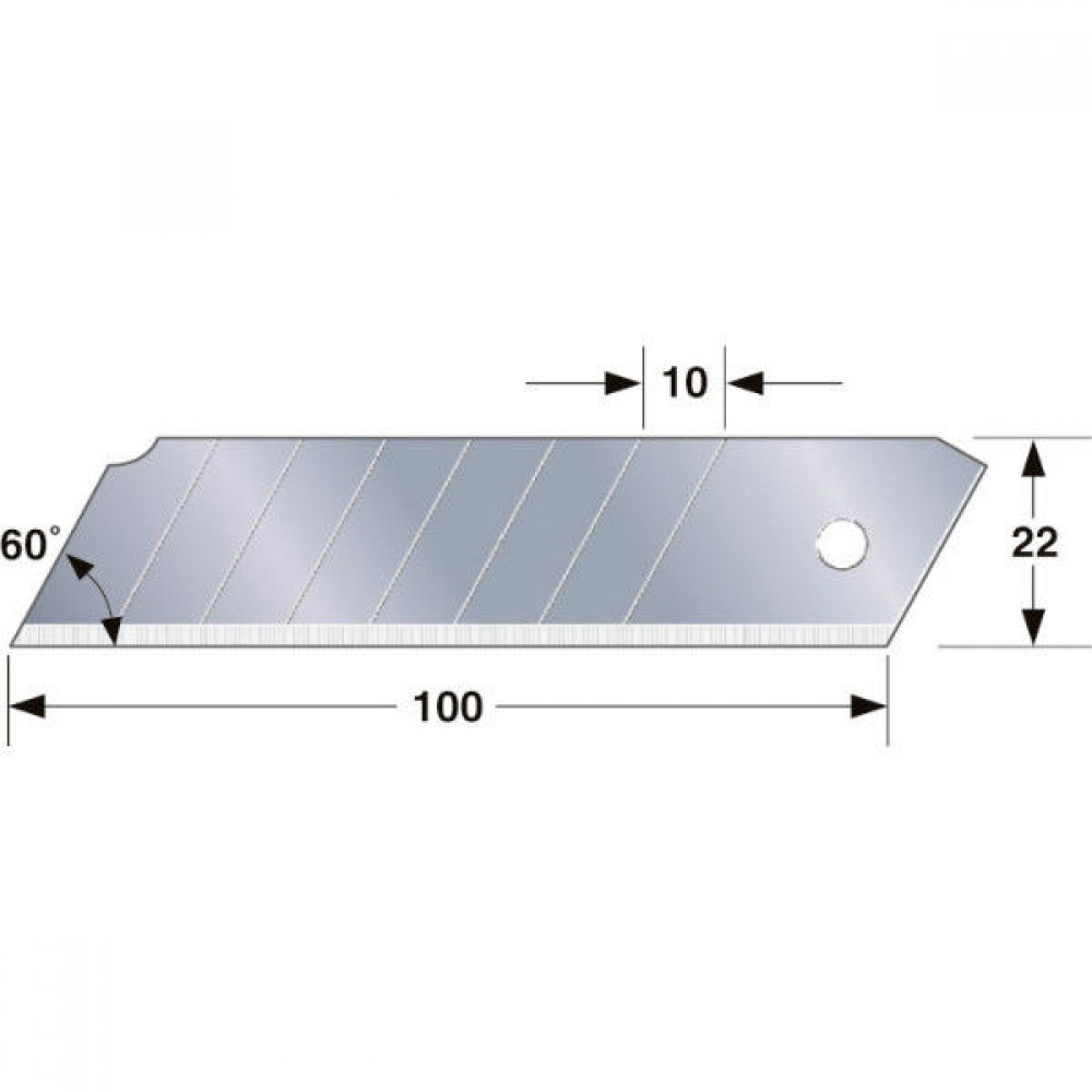 Сегментные лезвия 22 мм TAJIMA Endura J-Blade, 10шт (CB62H)