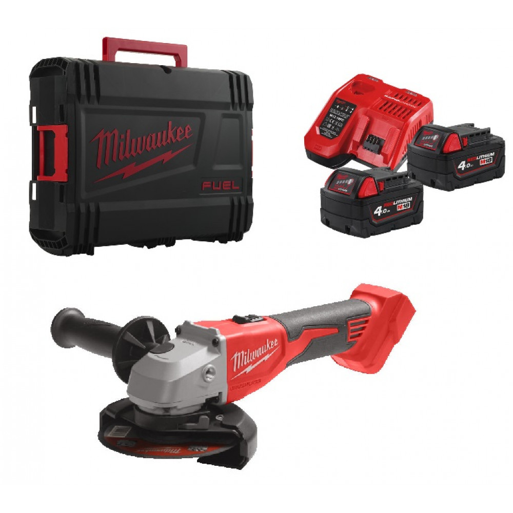 Акумуляторна кутова шліфмашина Milwaukee M18 BLSAG125X-402X, 125 мм (4933492644)