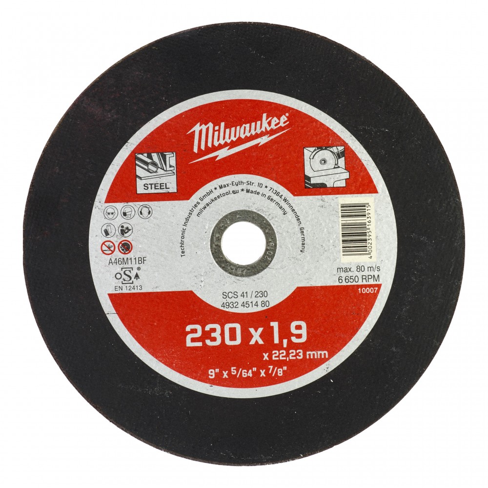 Відрізний диск MILWAUKEE по металу SC 41 230х1,9x22,23 (4932451480)