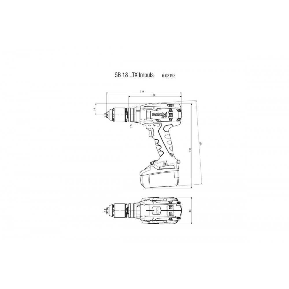 Акумуляторний ударний дриль Metabo SB 18 LTX Impuls (602192840)