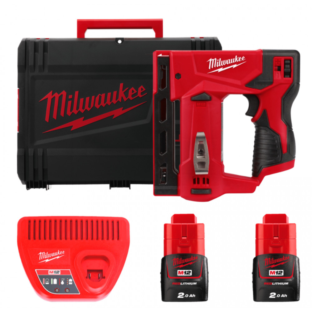 Степлер скобозабивний акумуляторний MILWAUKEE M12 BST-202X (4933459635)