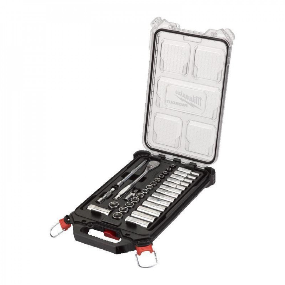 Набор метрических головок с трещоткой 3/8˝ в компактном тонком органайзере PACKOUT™ - 38 ед. (1 шт) (4932478813)