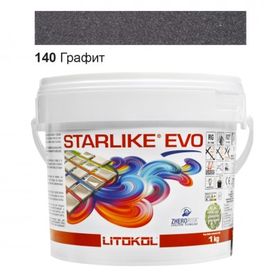 Епоксидна фуга Litokol Starlike EVO 140 графіт 1 кг (STEVONGR0001)