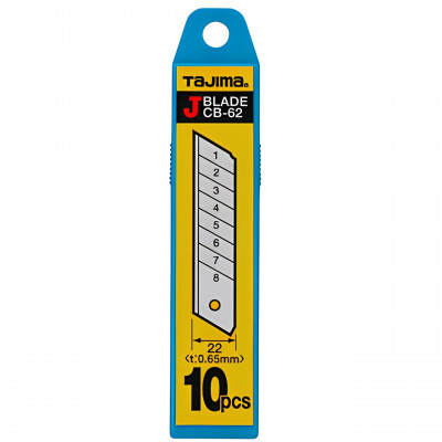 Сегментные лезвия 22 мм TAJIMA Endura J-Blade, 10шт (CB62H)
