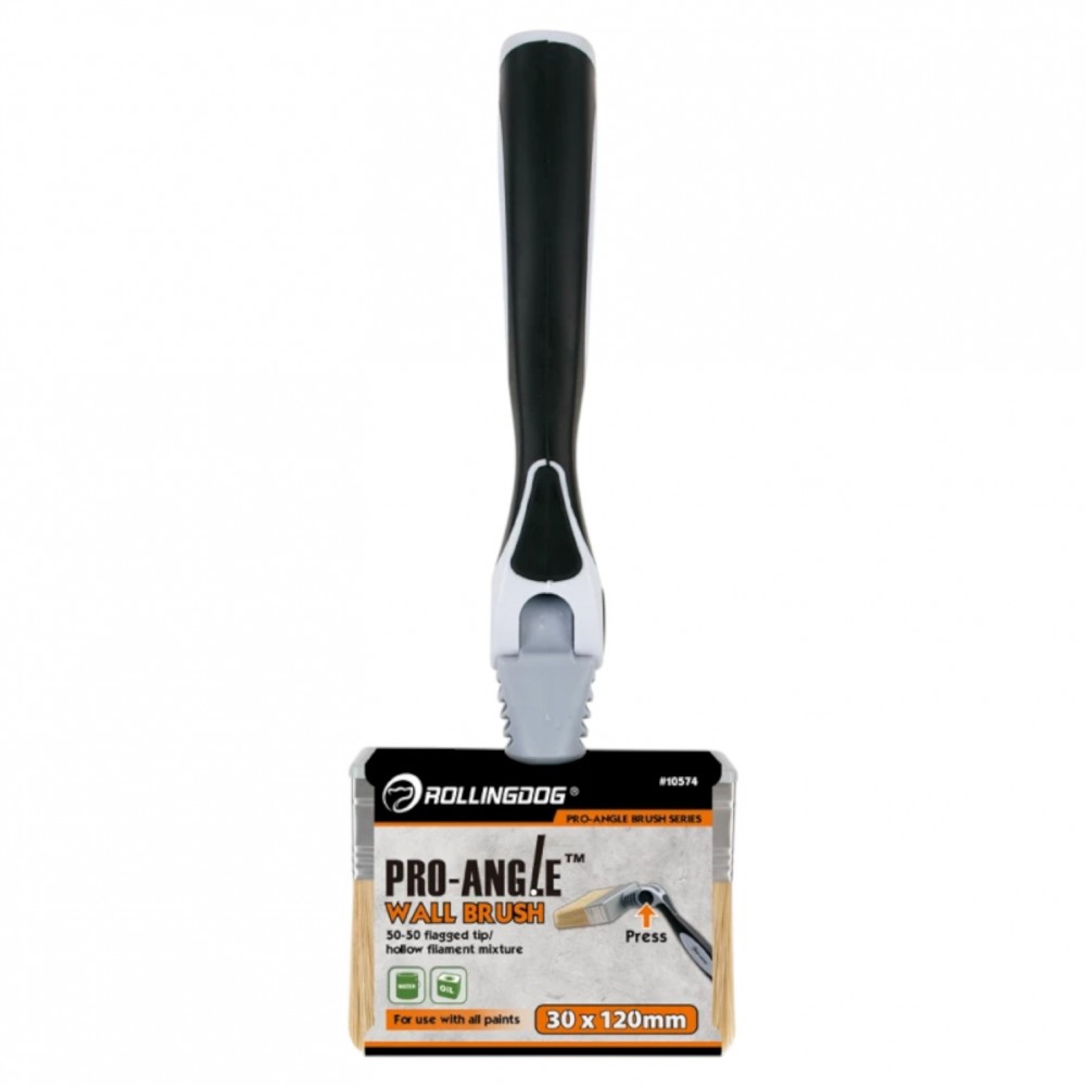 Кисть макловица поворотная Rollingdog PRO-ANGLE 30х120мм, синтетика, серия Professional (10574)