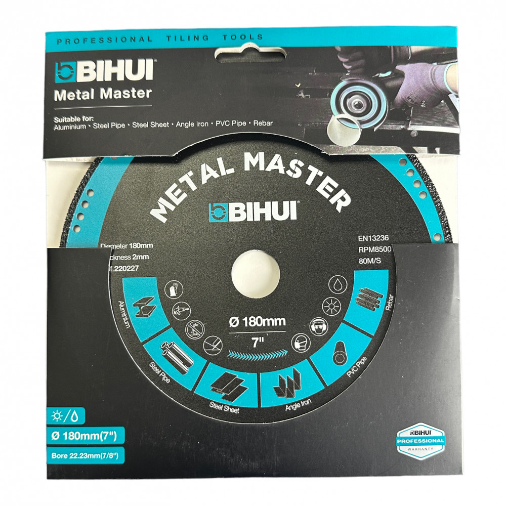 Диск алмазний BIHUI METAL MASTER 180x2,0x22,23 мм (DSBC180)