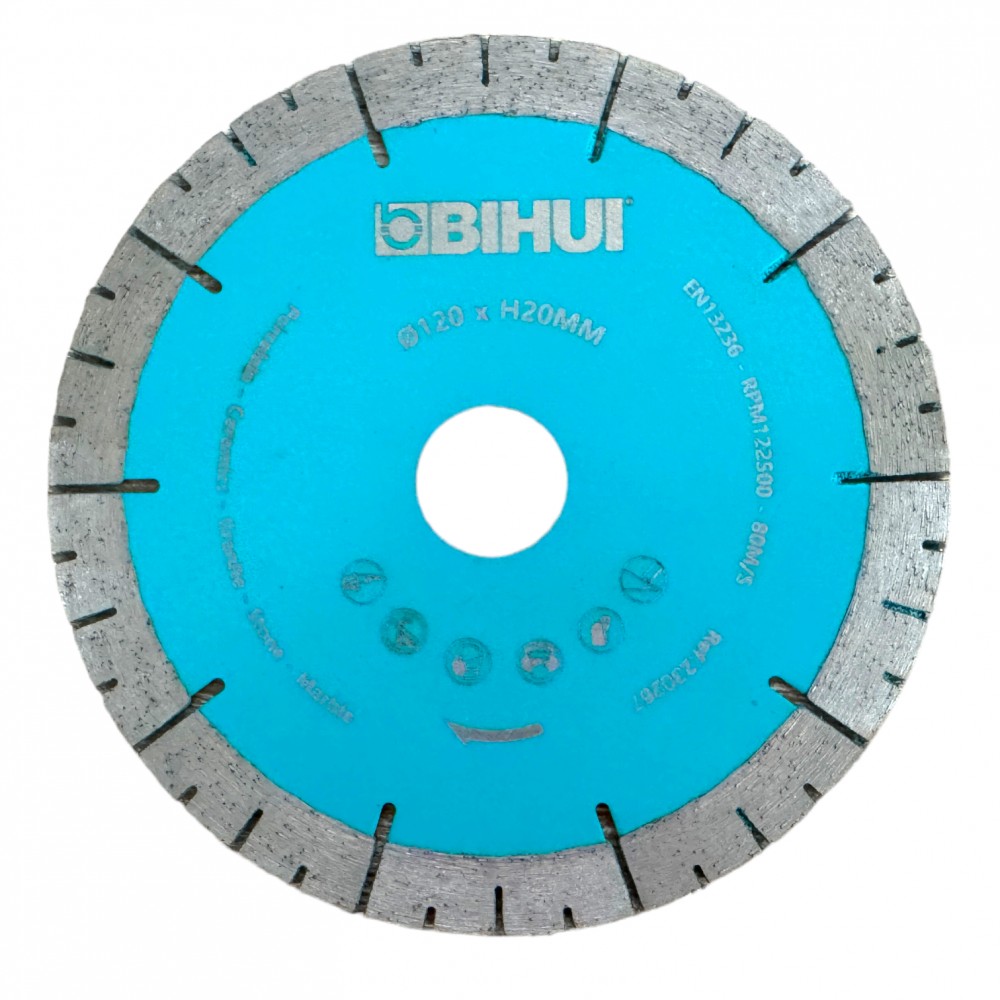 Диск алмазный отрезной BIHUI 120x1,8x20 мм для плиткорезов BIHUI/SHIJING/WANDELI (DCBS120)