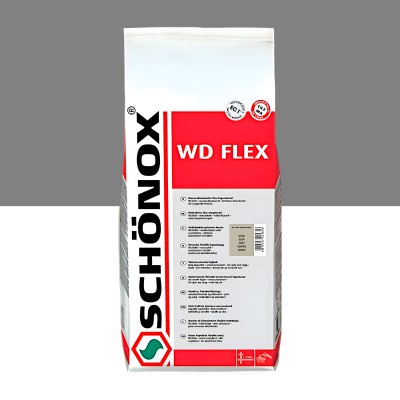 Затирка цементная эластичная, Серая SCHÖNOX WD Flex 2 kg (736417)