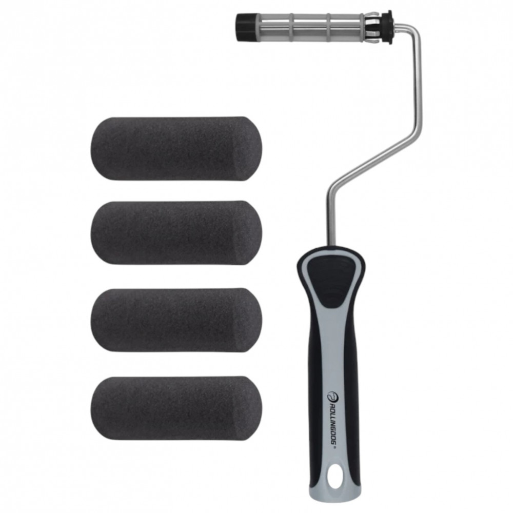 Набор валиков с бюгелем Rollingdog GLOSS-KING 100мм, соединение защелки/конус, поролон (70277)