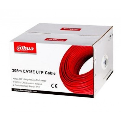 Бухта кабель витая пара (для внутренней прокладки) UTP CAT5e 305м Dahua PFM920I-5EUN