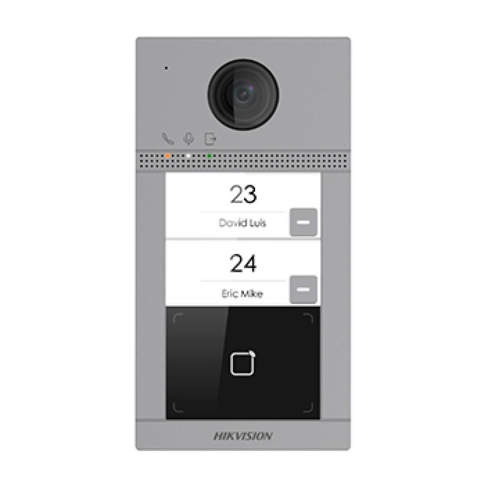 2 Мп IP вызывная панель на 2 абонента c ИК подсветкой и Wi-Fi Hikvision DS-KV8213-WME1(B)