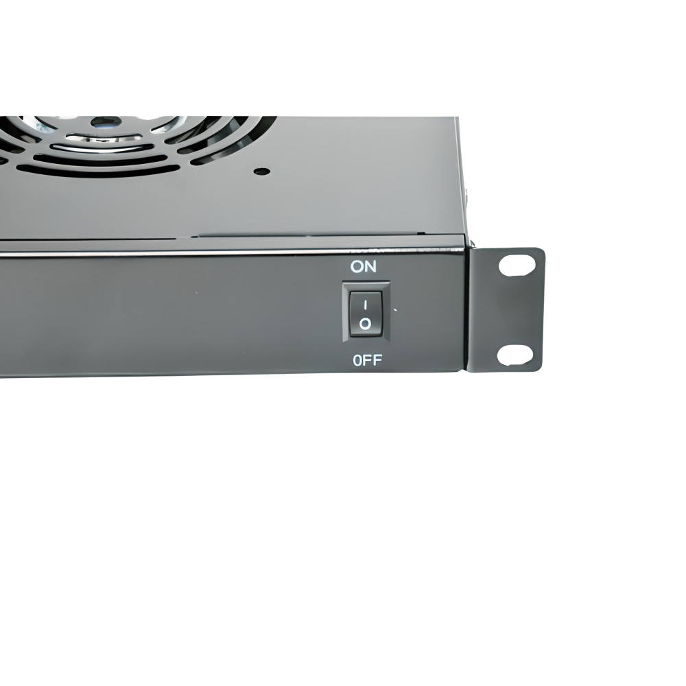 2-х вентиляторный блок CMS 1U для шкафа с выключателем (KD700402122), черный