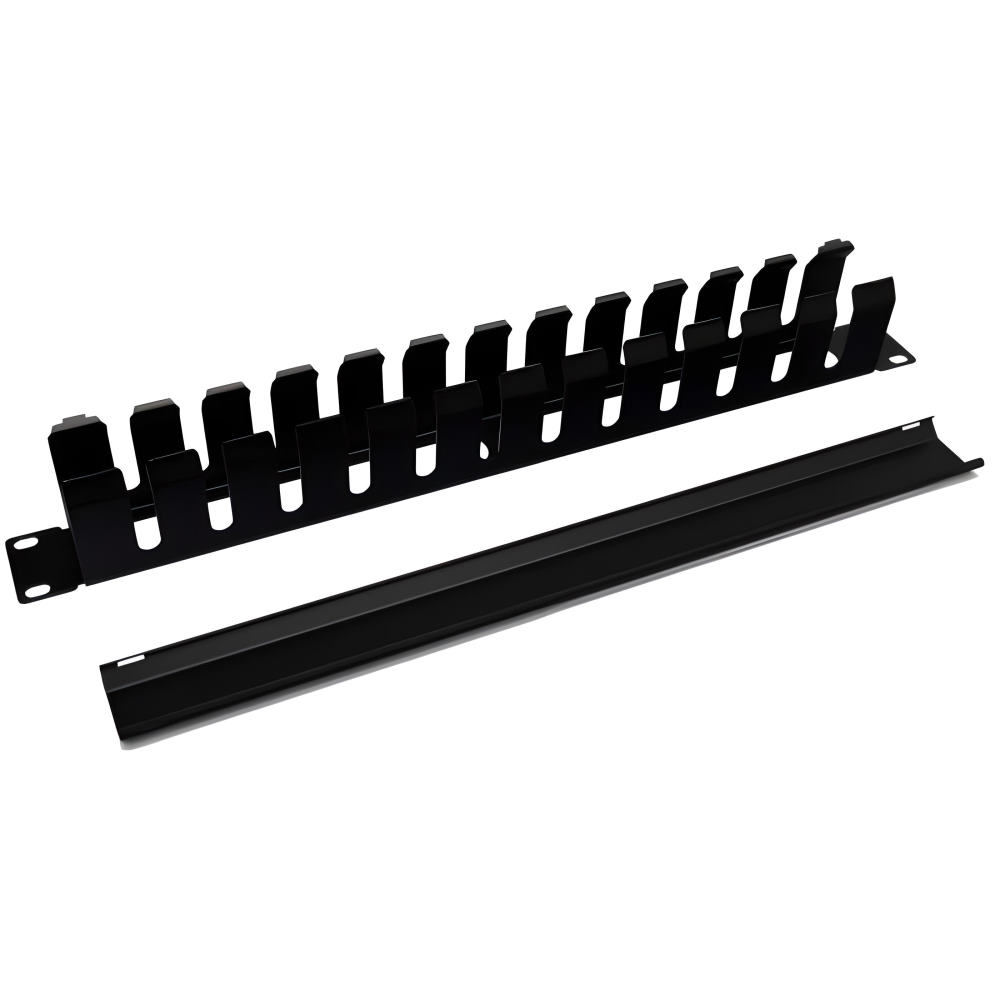 Кабельный организатор CMS 1U металлический перфорированный (UA-CMS-CM-04BK), черный