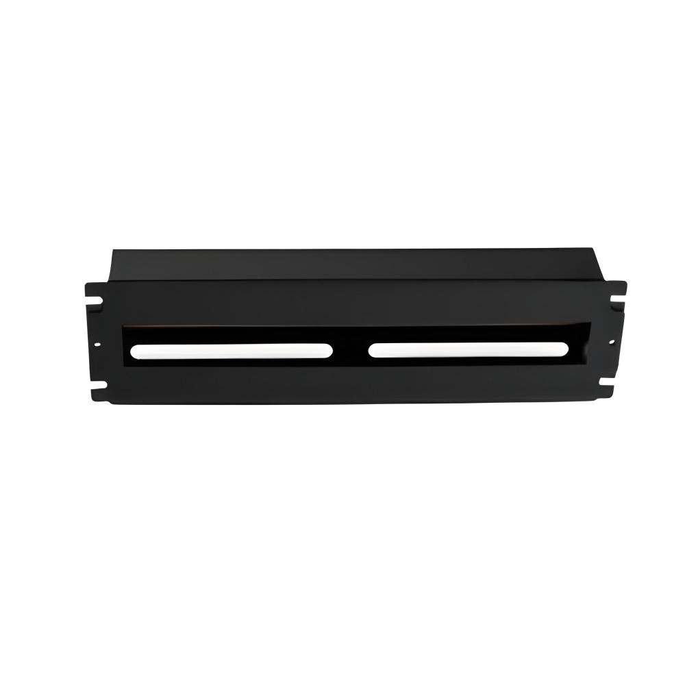 Панель CMS 19’’ 3U с DIN-рейкой, для 24-х автоматических выключателей (UA-ASU3UB), черная