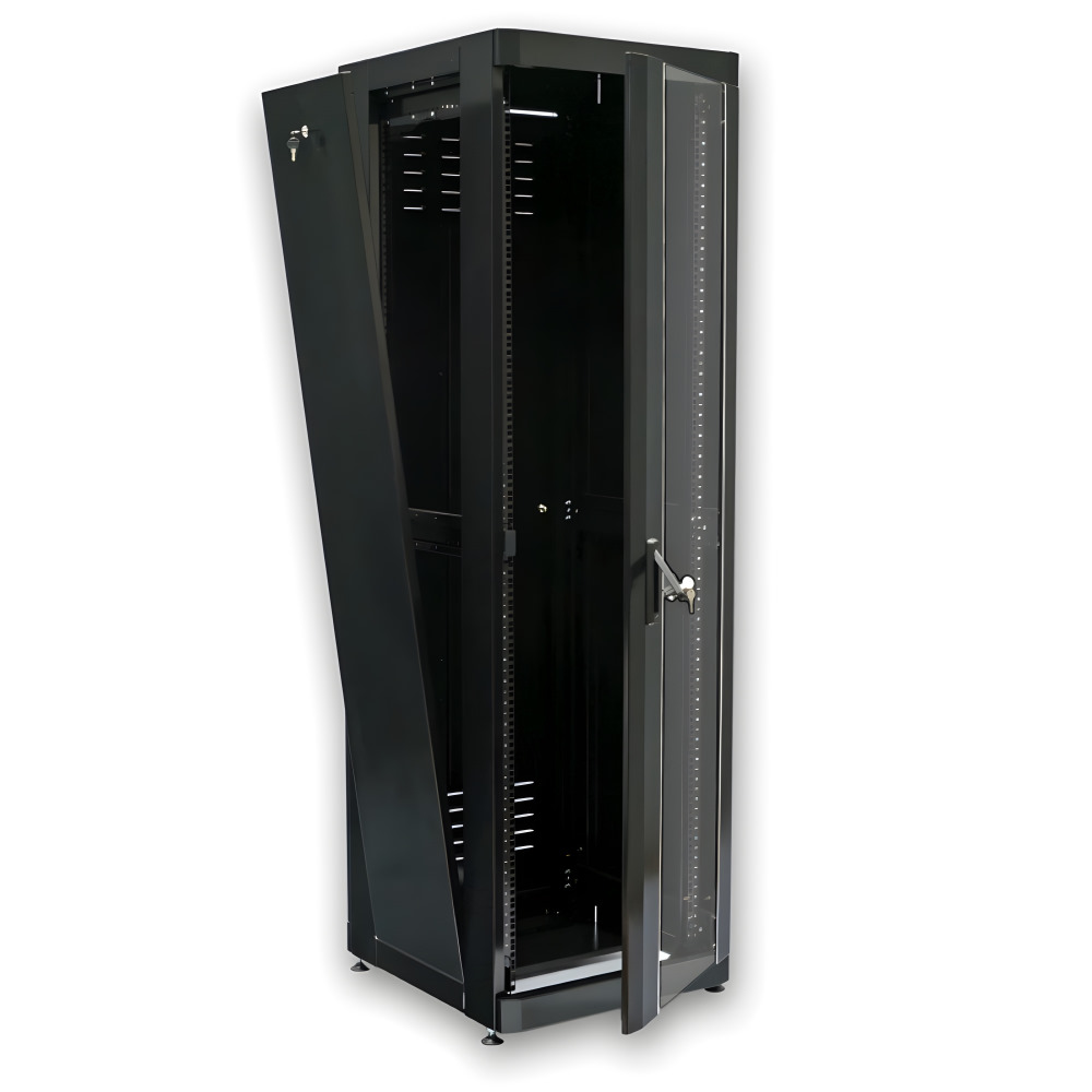 Шкаф напольный CMS 42U, 610x675, UA-MGSE4266MB, усил., черный