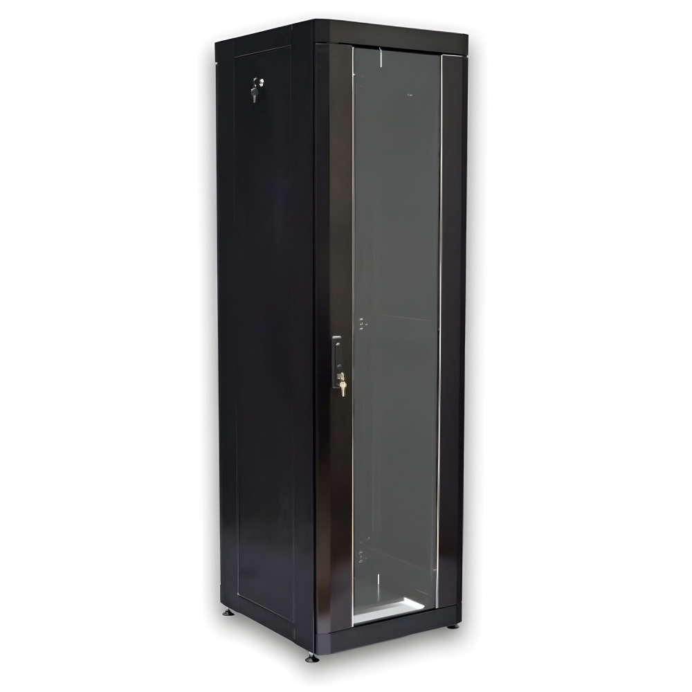 Шкаф напольный CMS 42U, 610x675, UA-MGSE4266MB, усил., черный