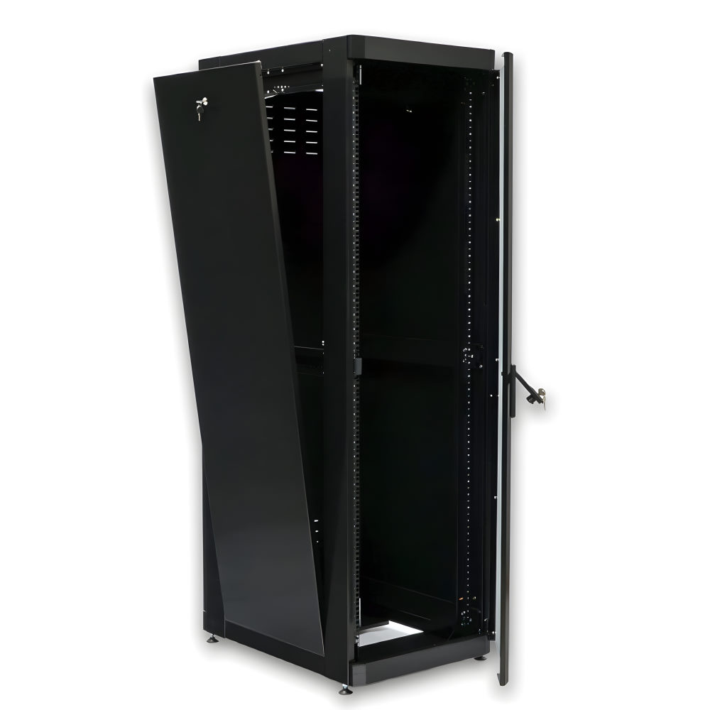 Шкаф напольный CMS 42U, 610x865, UA-MGSE4268MB, усил., черный
