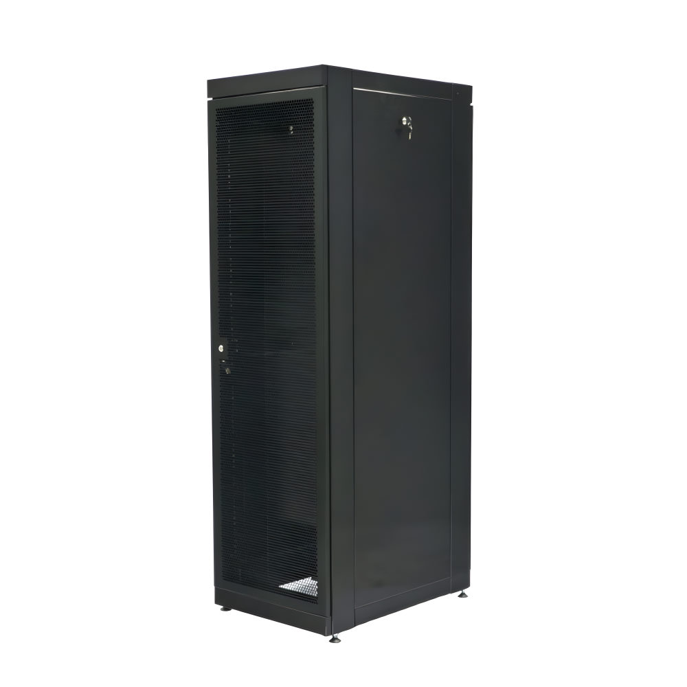 Шкаф напольный CMS 42U, 610x865, UA-MGSE4268MPB, усил., перф, черный