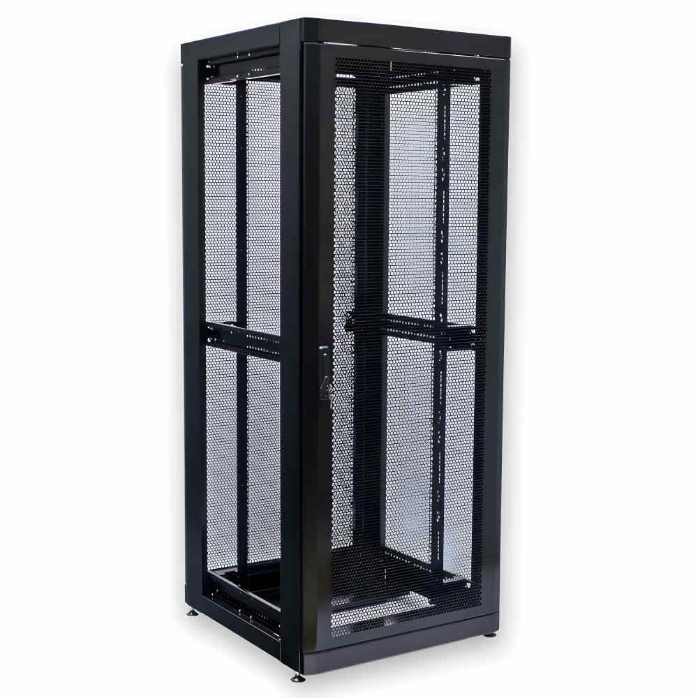 Шкаф напольный CMS 42U, 800x865, UA-MGSE4288PB, усил., перф, черный