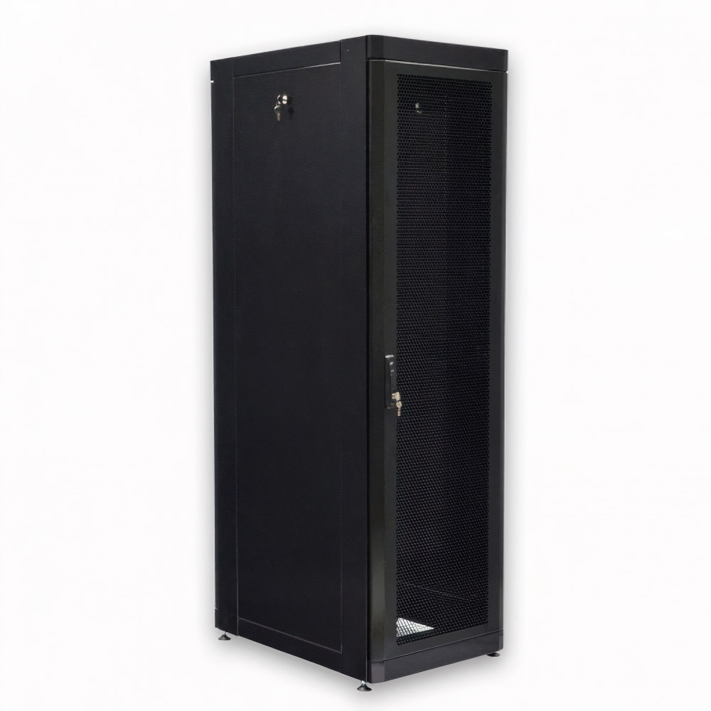 Шкаф напольный CMS 45U, 610x865, UA-MGSE4568MPB, усил., перф, черный