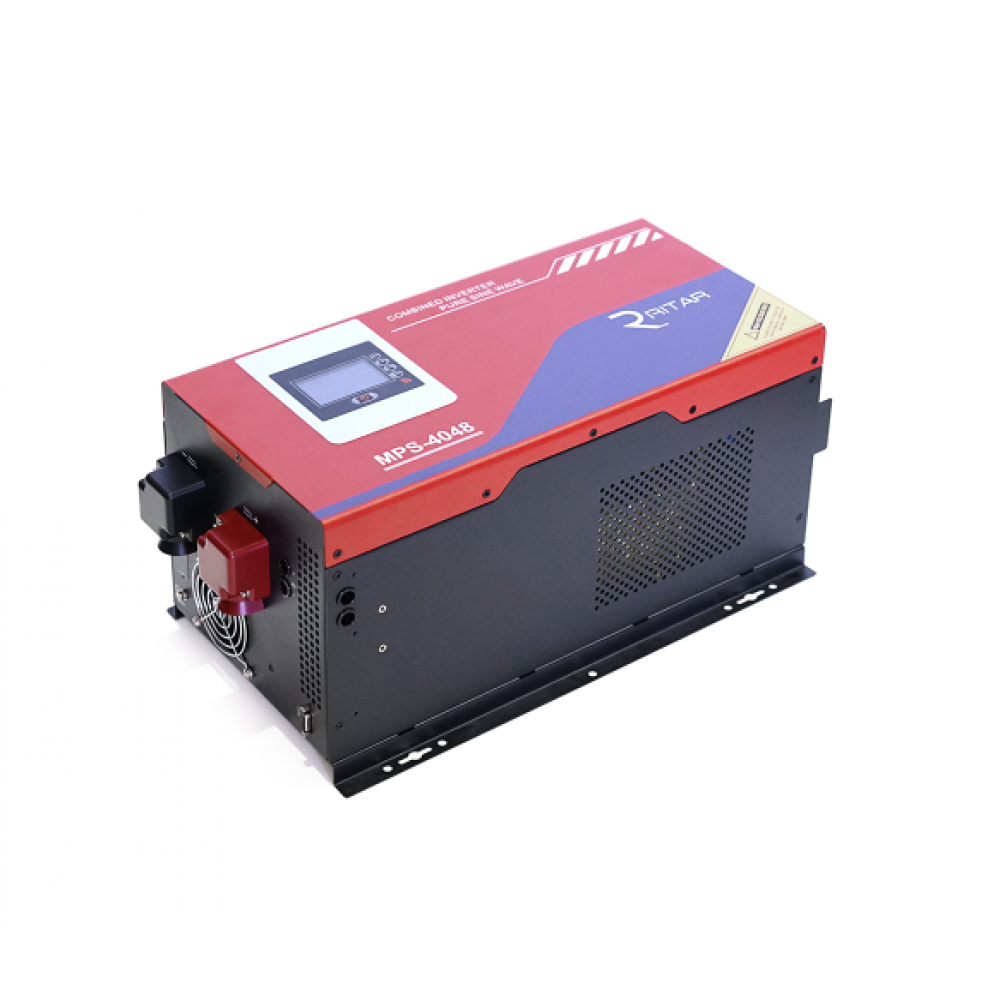 Гибридный инвертор RITAR RTSWm-MPPT-MPS-4048, 4000W, 48V, ток заряда 0-45A, 180-265V, MPPT (60А, 64-130Vdc)