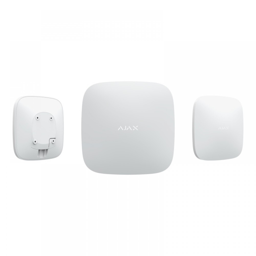 Інтелектуальна централь Ajax Hub 2 Plus, білий (Ethernet, Wi-Fi, LTE, 2xSIM)