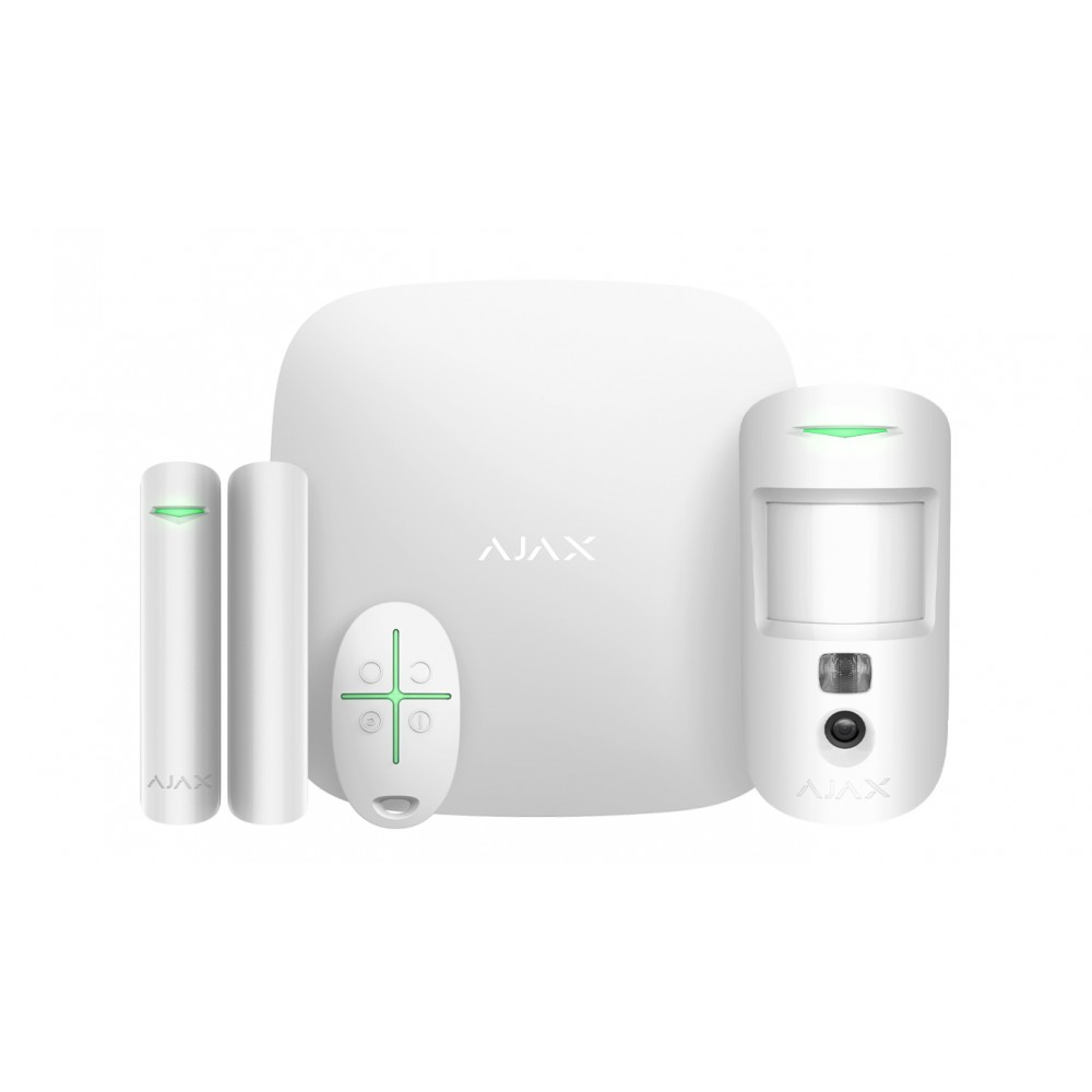 Комплект сигналізації Ajax StarterKit Cam, білий