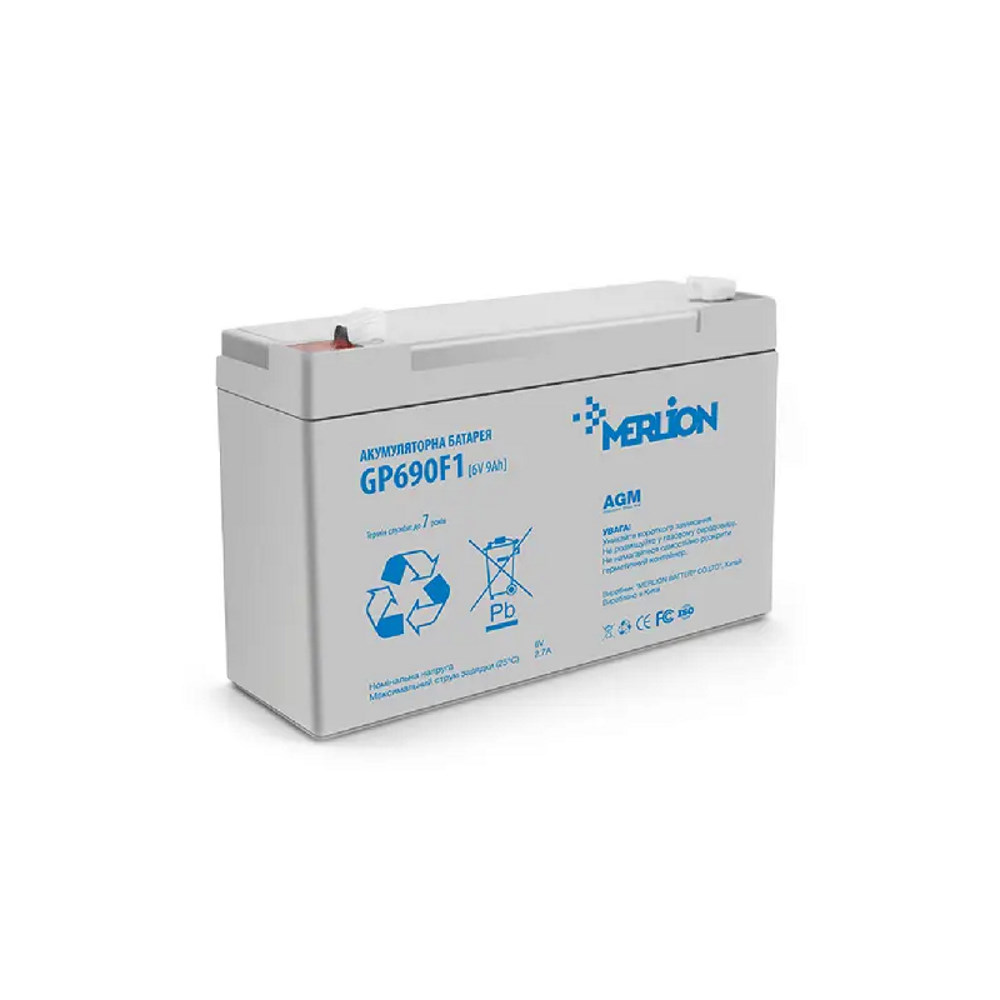 Акумуляторна батарея Merlion 6V 9AH (GP690F1) AGM