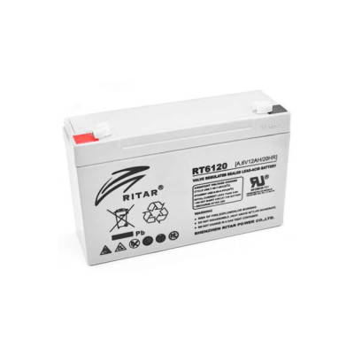 Аккумуляторная батарея Ritar 6V 12AH Gray Case (RT6120A) AGM