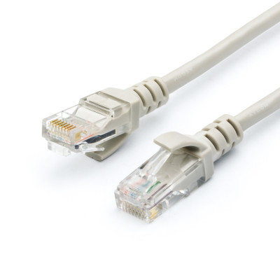 Патч-корд литой Atcom, UTP, RJ45, Cat.5e, 24AWG, CCA, 5м, серый