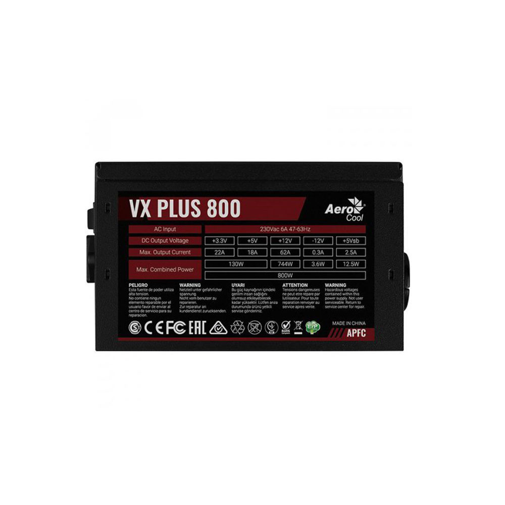 Блок питания AeroCool VX Plus 800 (ACPN-VS80AEY.11) 800W