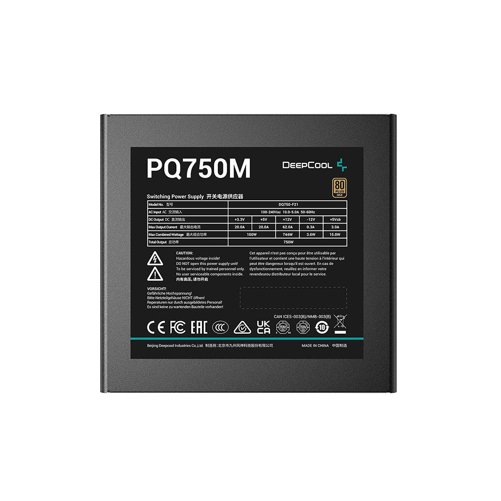 Блок питания DeepCool PQ750M (R-PQ750M-FA0B-EU) 750W