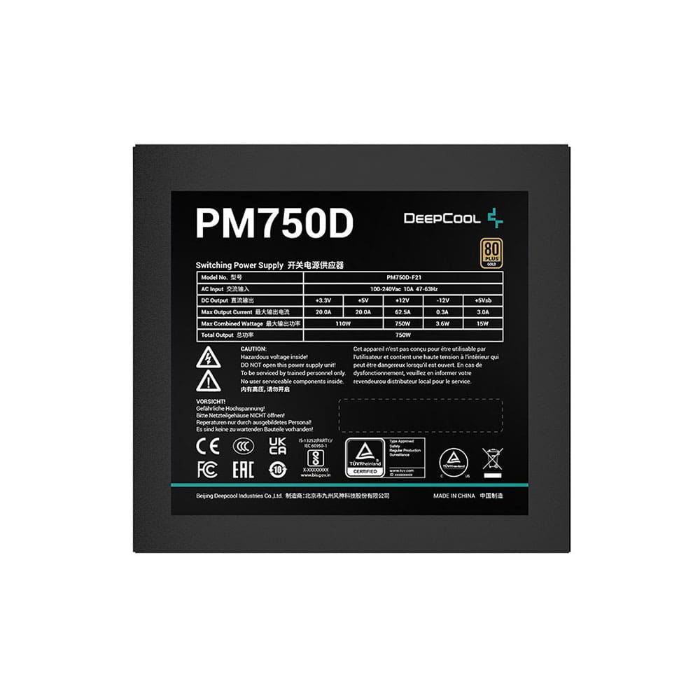 Блок живлення DeepCool PM750D (R-PM750D-FA0B-EU) 750W